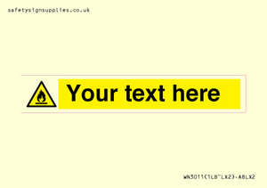 Custom flammable sign